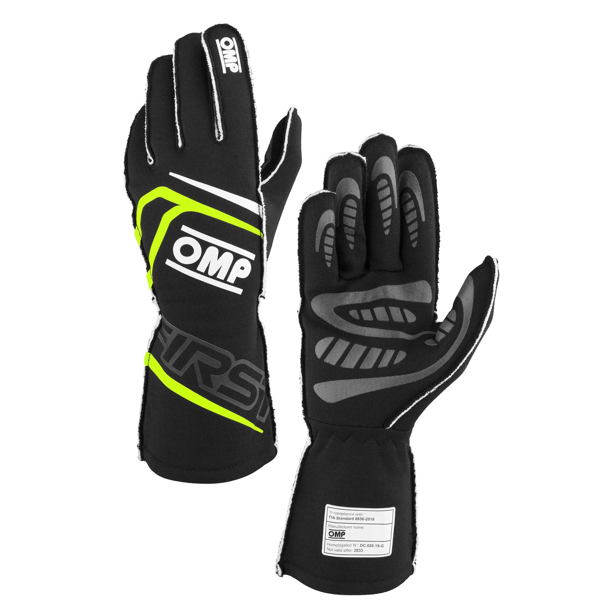 OMP First FIre Resistant Racing Gloves - FIA 8856-2018