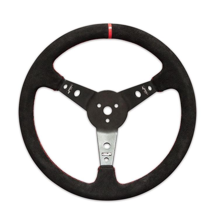 Longacre 15" Suede Steering Wheel - Black - FastLap Supply