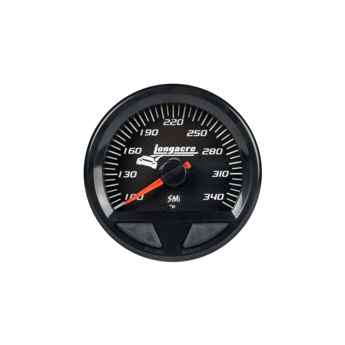 Longacre SMI Elite Waterproof Temperature Gauge - 100-340 Degrees - FastLap Supply