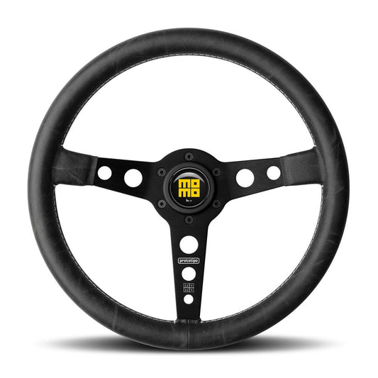 Momo Prototipo Heritage Steering Wheel - Black - FastLap Supply