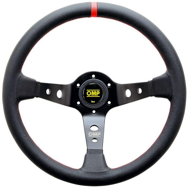 OMP Corsica Steering Wheel - Black Leather - FastLap Supply