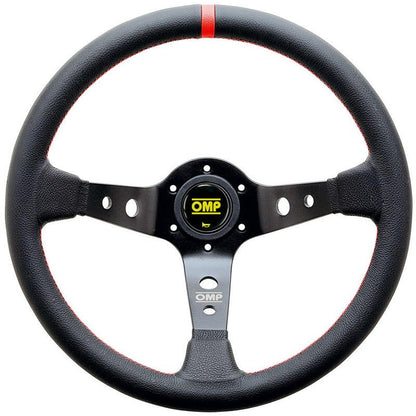 OMP Corsica Steering Wheel - Black Leather - FastLap Supply