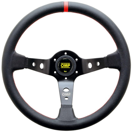 OMP Corsica Steering Wheel - Black Leather - FastLap Supply