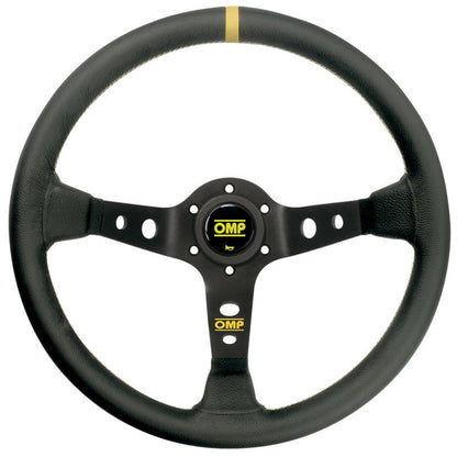 OMP Corsica Steering Wheel - Black Leather - FastLap Supply