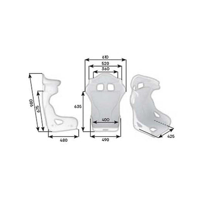 OMP HRC-R XL Fiberglass Racing Seat - FastLap Supply