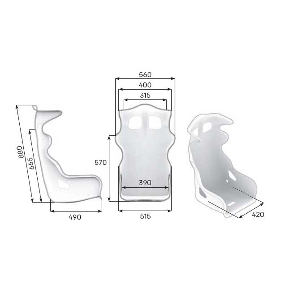 OMP HTE-R 400 Racing Seat - FastLap Supply