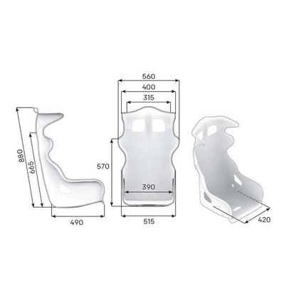 OMP HTE-R 400 Racing Seat - FastLap Supply