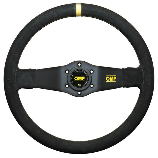 OMP Rally Steering Wheel - Black Suede - FastLap Supply
