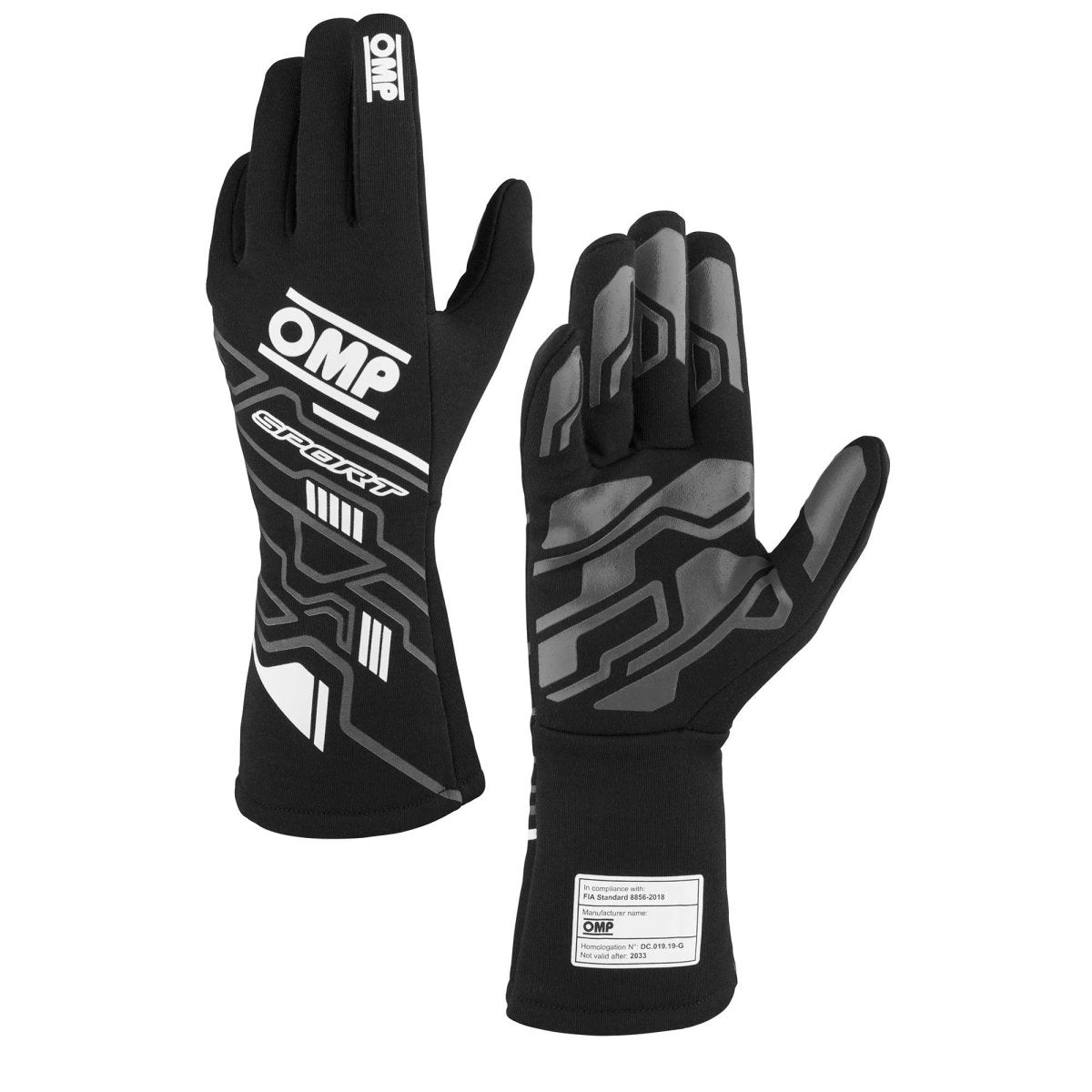 OMP Sport Fire-Resistant Racing Gloves - FIA 8856-2018 - FastLap Supply