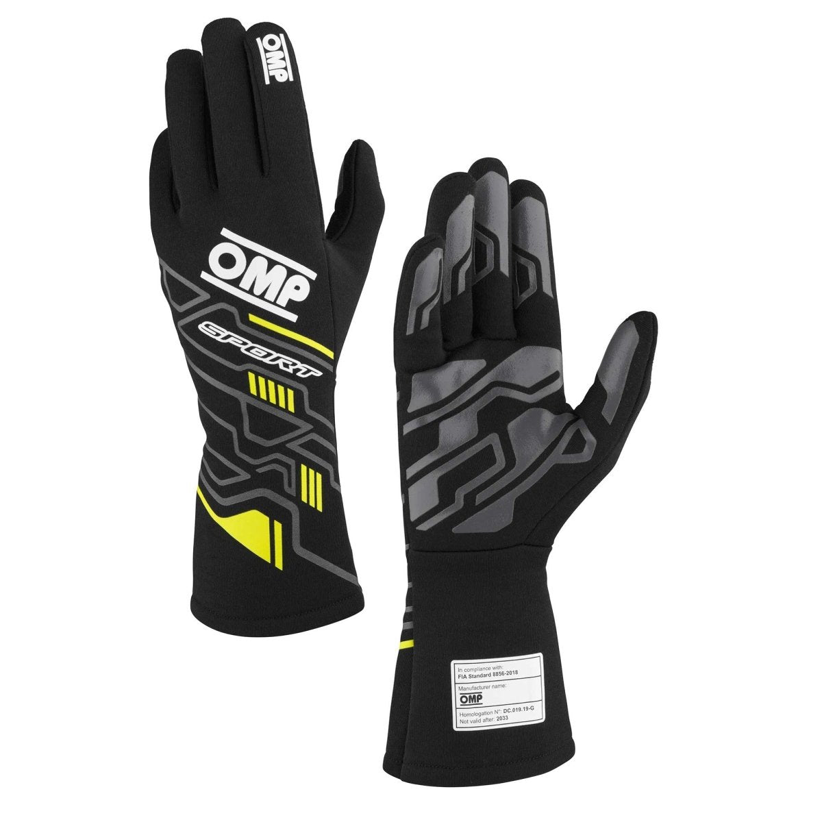 OMP Sport Fire-Resistant Racing Gloves - FIA 8856-2018 - FastLap Supply