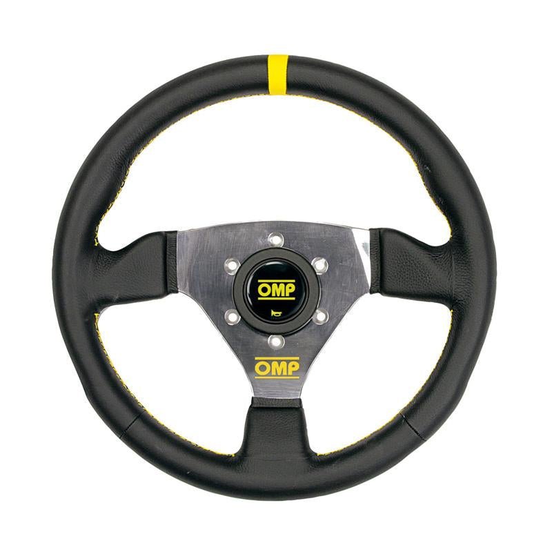 OMP Trecento Steering Wheel - Black Leather - FastLap Supply