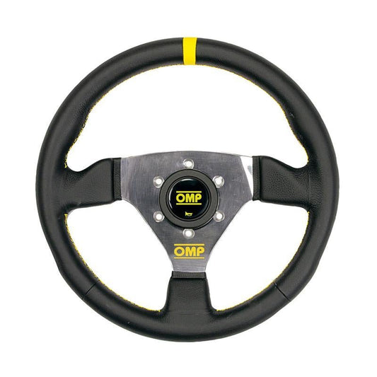 OMP Trecento Steering Wheel - Black Leather - FastLap Supply