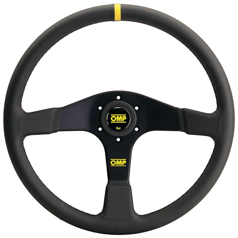 OMP Velocita 380 Steering Wheel - Black Leather - FastLap Supply