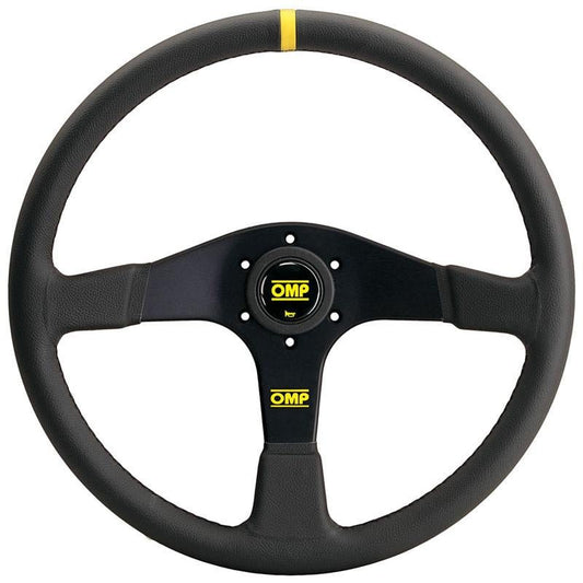 OMP Velocita 380 Steering Wheel - Black Leather - FastLap Supply