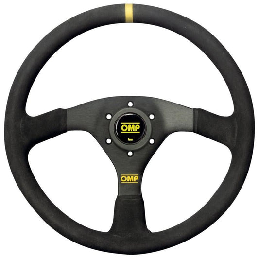 OMP Velocita Steering Wheel - Black Suede - FastLap Supply
