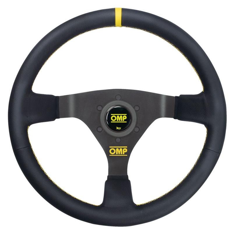 OMP WRC Steering Wheel - Black Leather - FastLap Supply