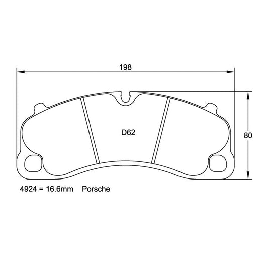 Pagid Porsche 991/992 GT3 / Cayman GT4 Front Brake Pads - RSL-1 Race Compound - U-4924 - FastLap Supply
