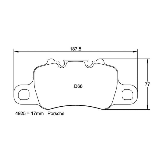 Pagid Porsche 991/992 GT3 / Cayman GT4 Rear Brake Pads - RSL-1 Race Compound - U-4925 - FastLap Supply
