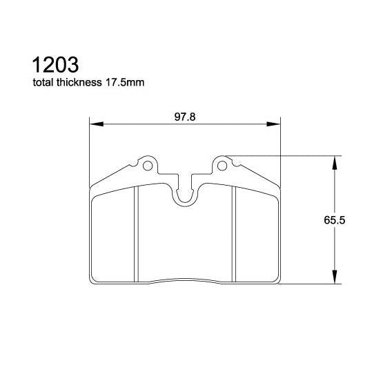 Pagid U-1203 Yellow Racing Pad - RS19 Compound - FastLap Supply