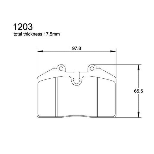 Pagid U-1203 Yellow Racing Pad - RS19 Compound - FastLap Supply