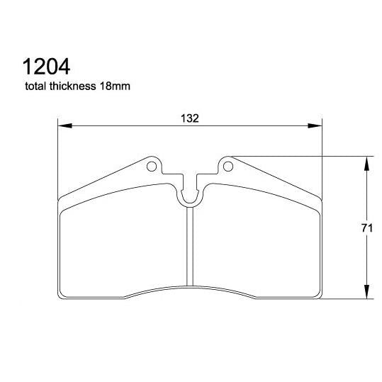 Pagid U-1204 Blue Racing Pad - RS42 Compound - FastLap Supply