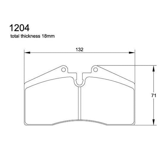 Pagid U-1204 Yellow Racing Pad - RS29 Compound - FastLap Supply