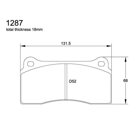 Pagid U-1287 Yellow Racing Pad - RS29 Compound - FastLap Supply