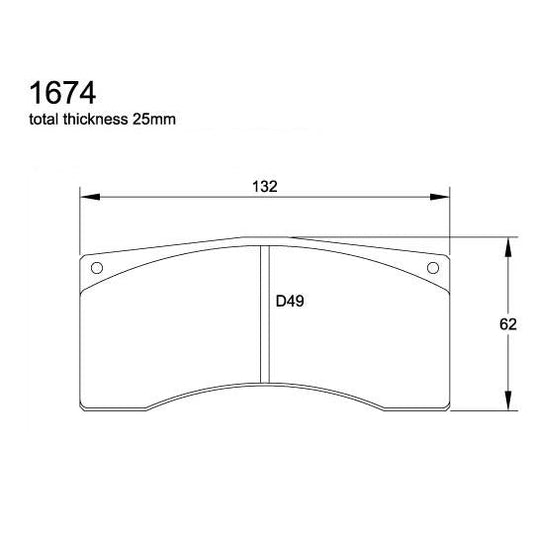 Pagid U-1674 Orange Racing Pad - RS44 Compound - FastLap Supply