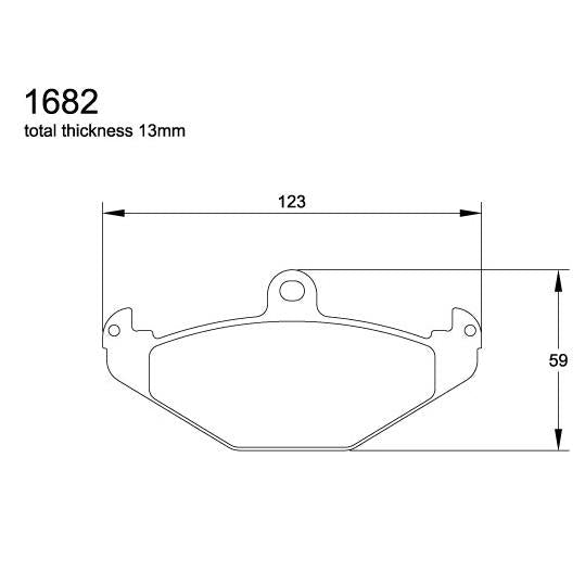 Pagid U-1682 Black Racing Pad - RS14 Compound - FastLap Supply