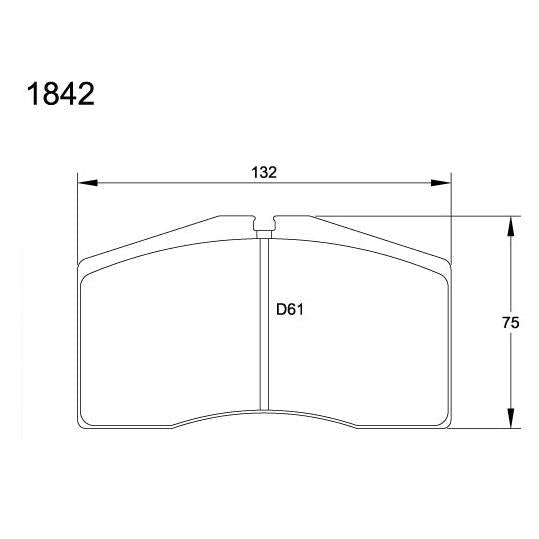 Pagid U-1842 Yellow Racing Pad - RS29 Compound - FastLap Supply