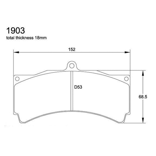 Pagid U-1903 Racing Pad - RST-3 Compound - FastLap Supply