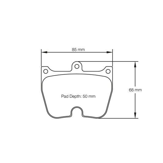 Pagid U-2105 Yellow Racing Pad - RS19 Compound - FastLap Supply