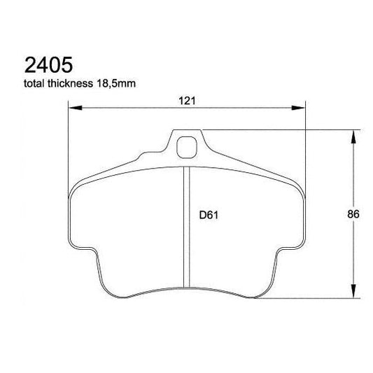 Pagid U-2405 Yellow Racing Pad - RS19 Compound - FastLap Supply