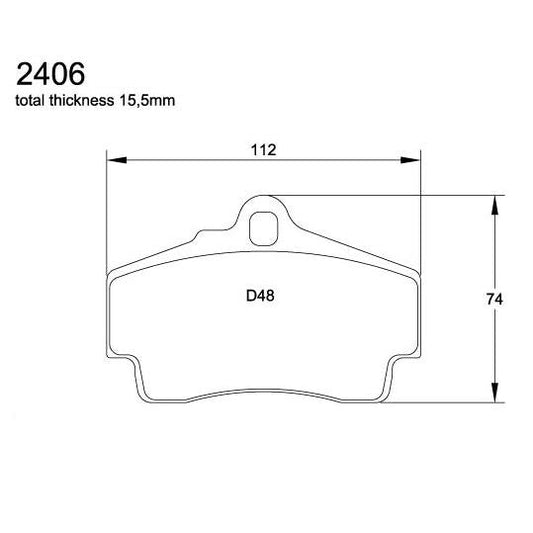 Pagid U-2406 Yellow Racing Pad - RS29 Compound - FastLap Supply
