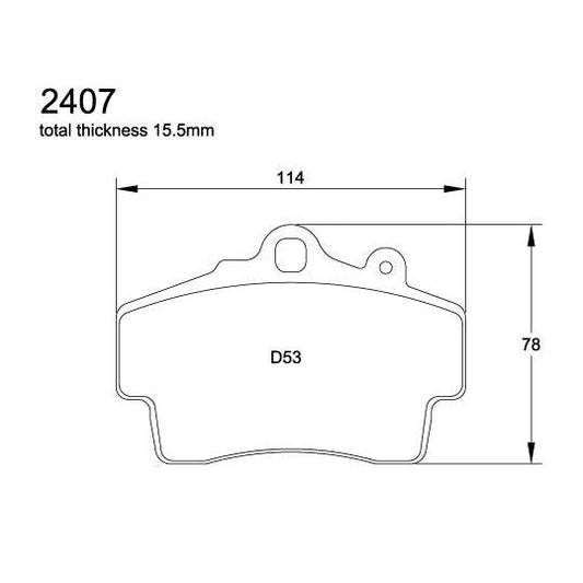 Pagid U-2407 Yellow Racing Pad - RS29 Compound - FastLap Supply