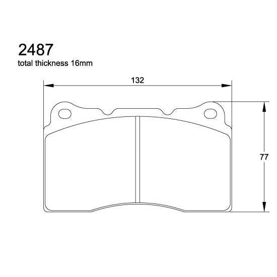 Pagid U-2487 Yellow Racing Pad - RS19 Compound - FastLap Supply