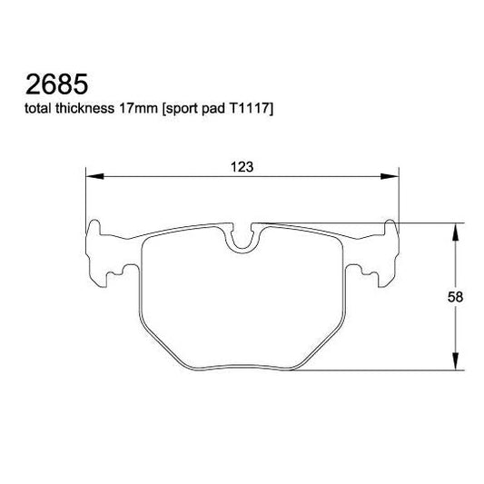 Pagid U-2685 Yellow Racing Pad - RS29 Compound - FastLap Supply