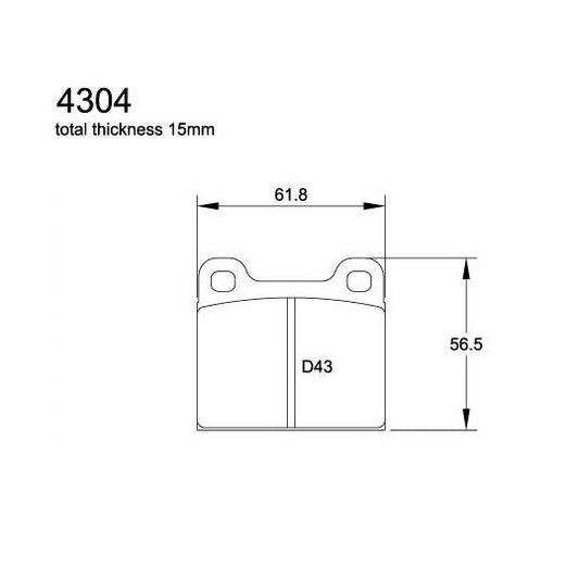 Pagid U-4304 Yellow Racing Pad - RS29 Compound - FastLap Supply