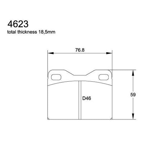 Pagid U-4623 Orange Racing Pad - RS44 Compound - FastLap Supply