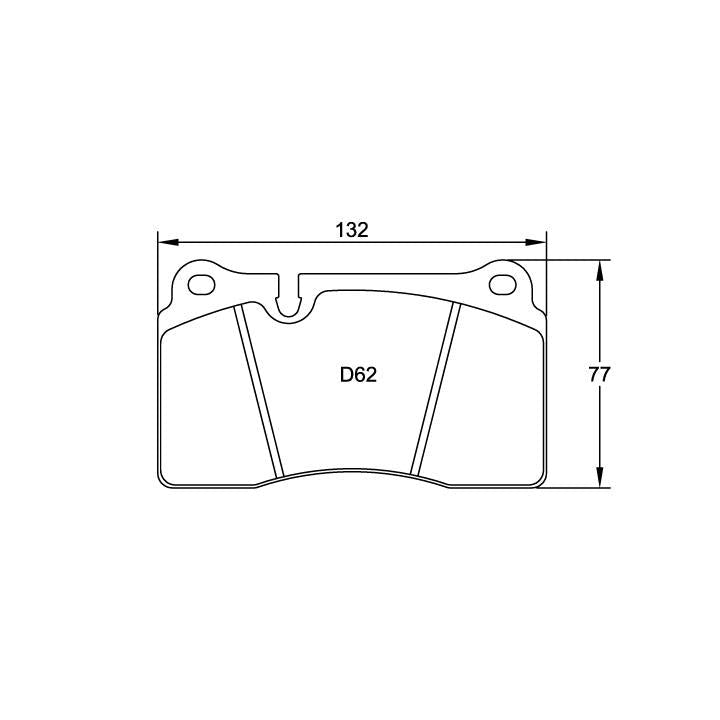 Pagid U-4906 Racing Pad For Ceramic Rotors - RSC-1 Compound - FastLap Supply