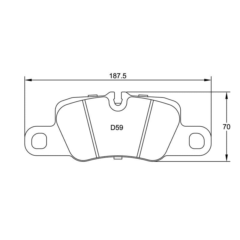Pagid U-4909 Racing Pad For Ceramic Rotors - RSC-1 Compound - FastLap Supply