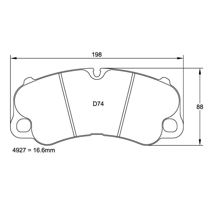 Pagid U-4927 Racing Pad For Ceramic Rotors - RSC-1 Compound - FastLap Supply