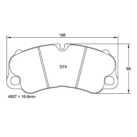 Pagid U-4927 Yellow Racing Pad - RS29 Compound - FastLap Supply