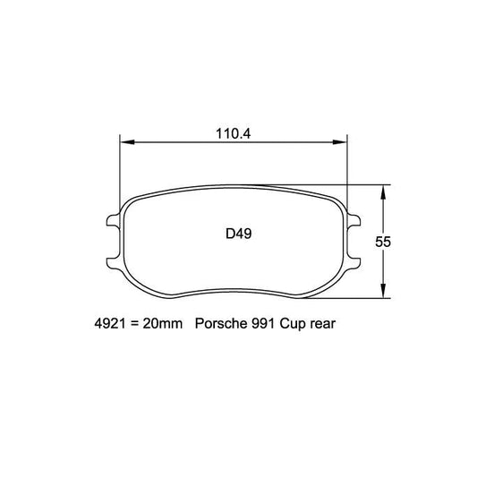 Pagid U-4929 Yellow Racing Pad - RS29 Compound - FastLap Supply