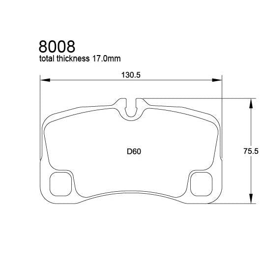 Pagid U-8008 Racing Pad - RST-3 Compound - FastLap Supply