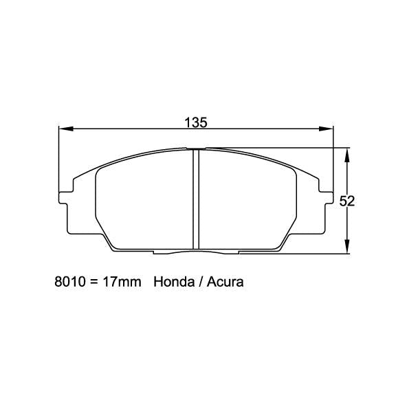 Pagid U-8010 Yellow Racing Pad - RS29 Compound - FastLap Supply