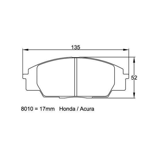 Pagid U-8010 Yellow Racing Pad - RS29 Compound - FastLap Supply