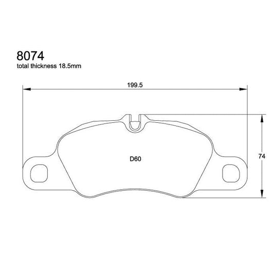 Pagid U-8074 Racing Pad - RST-3 Compound - FastLap Supply