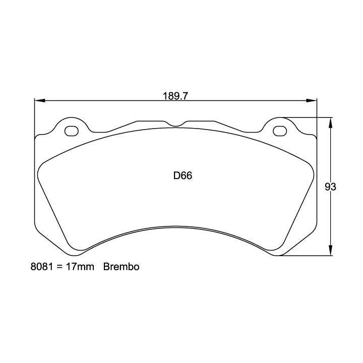 Pagid U-8081 Yellow Racing Pad - RS29 Compound - FastLap Supply