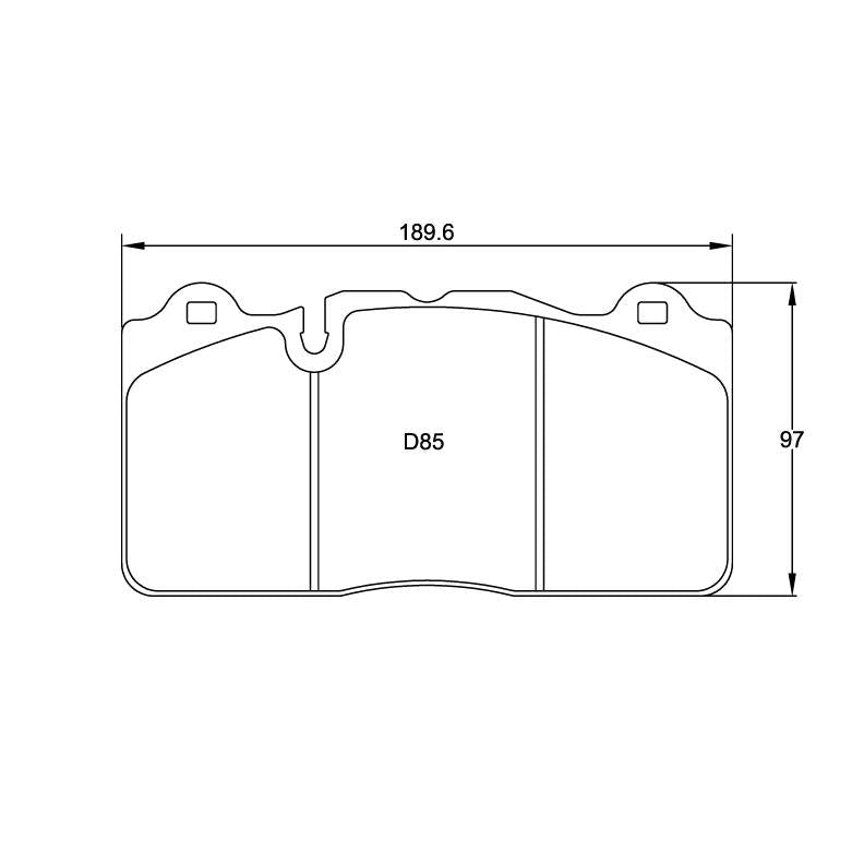 Pagid U-8091 Yellow Racing Pad - RS19 Compound - FastLap Supply